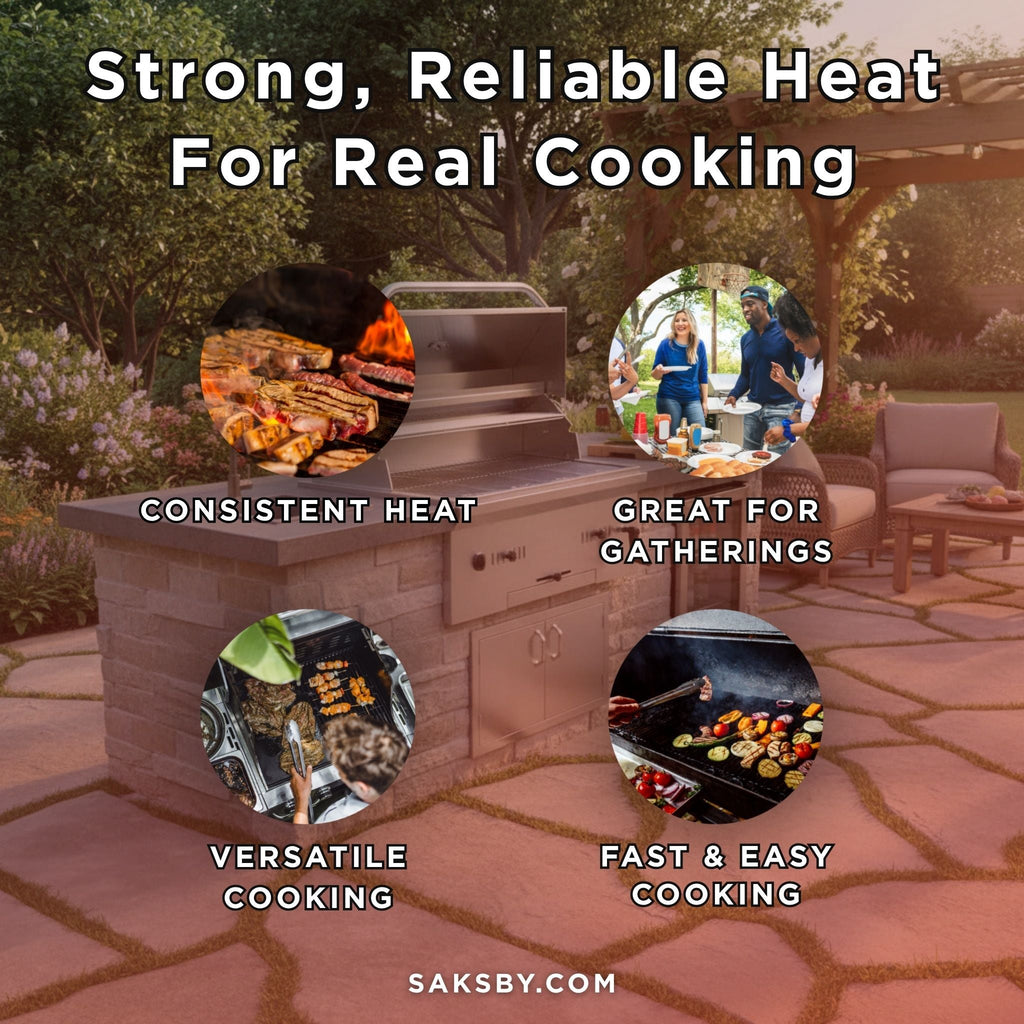KoKoMo Grills Premium Built-In Charcoal Grill With 304 Stainless Steel And Adjustable Heat Tray, 32" (SAK32504) – SAKSBY WHOL