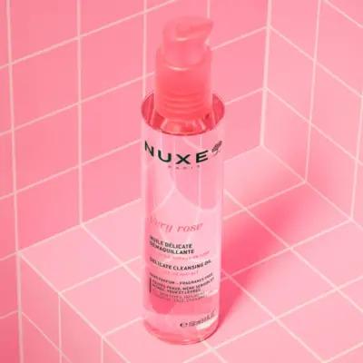 Nuxe Very Rose: Gentle Rose Cleansing Oil - Effectively Removes Makeup & Hydrates Sensitive Skin - Natural Oil Cleanser