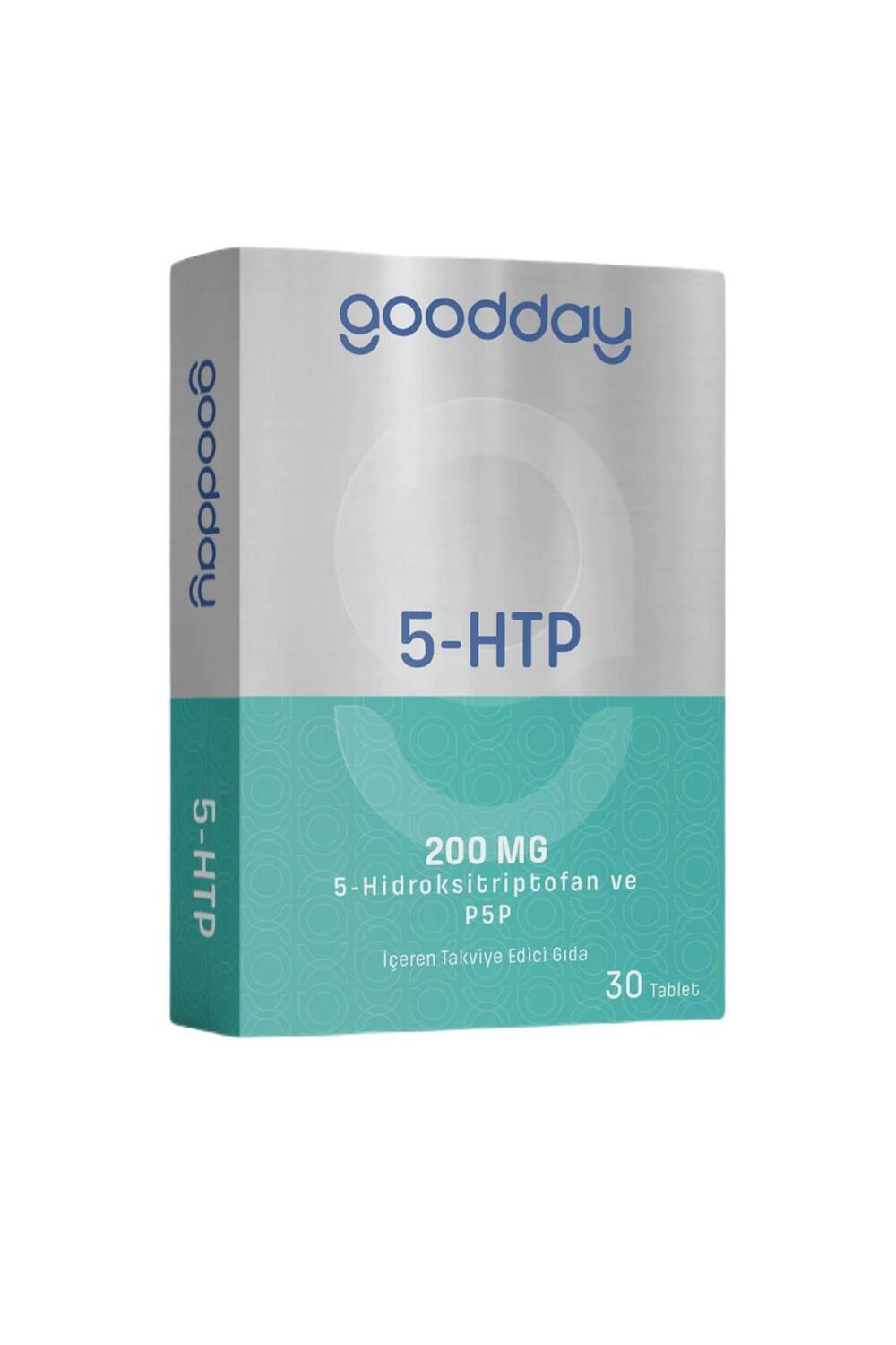 Goodday 5-HTP: Natural Mood Enhancer & Relaxation Aid - Boost Serotonin, Stress Relief & Promote Well-Being with 30 Easy-to-Swallow Tablets