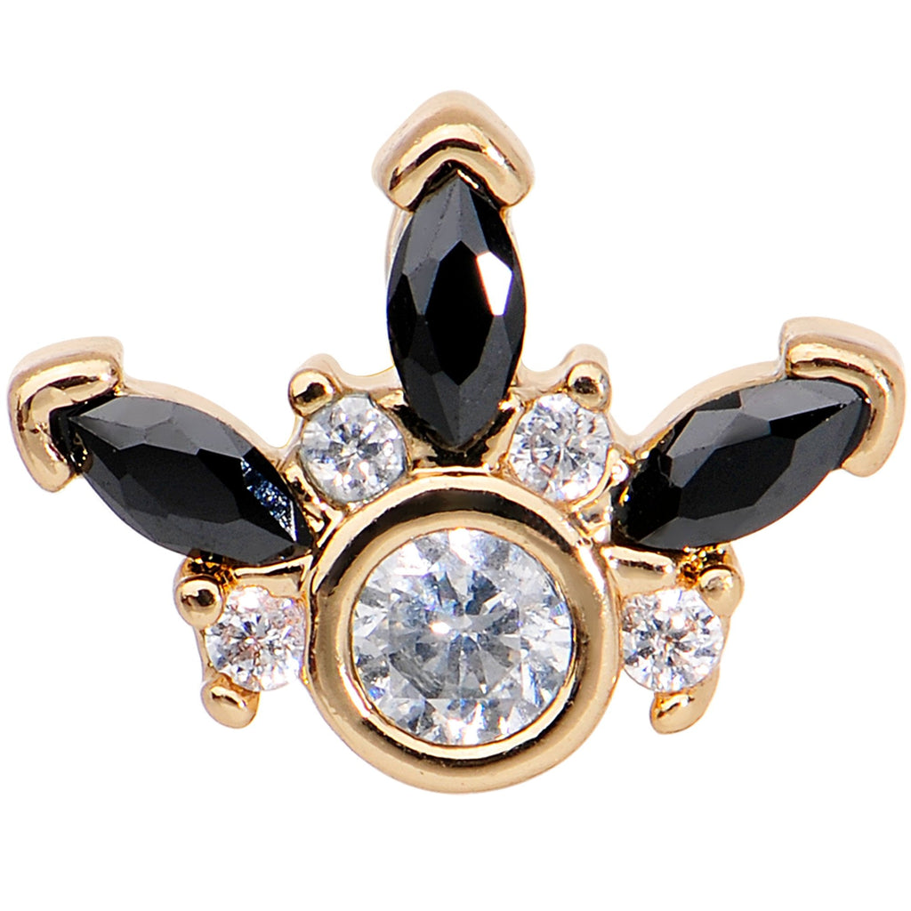 BodyCandy 1/4 Clear CZ Gem Rose Gold Tone Anodized Cartilage Tragus Earring — detail and construction
