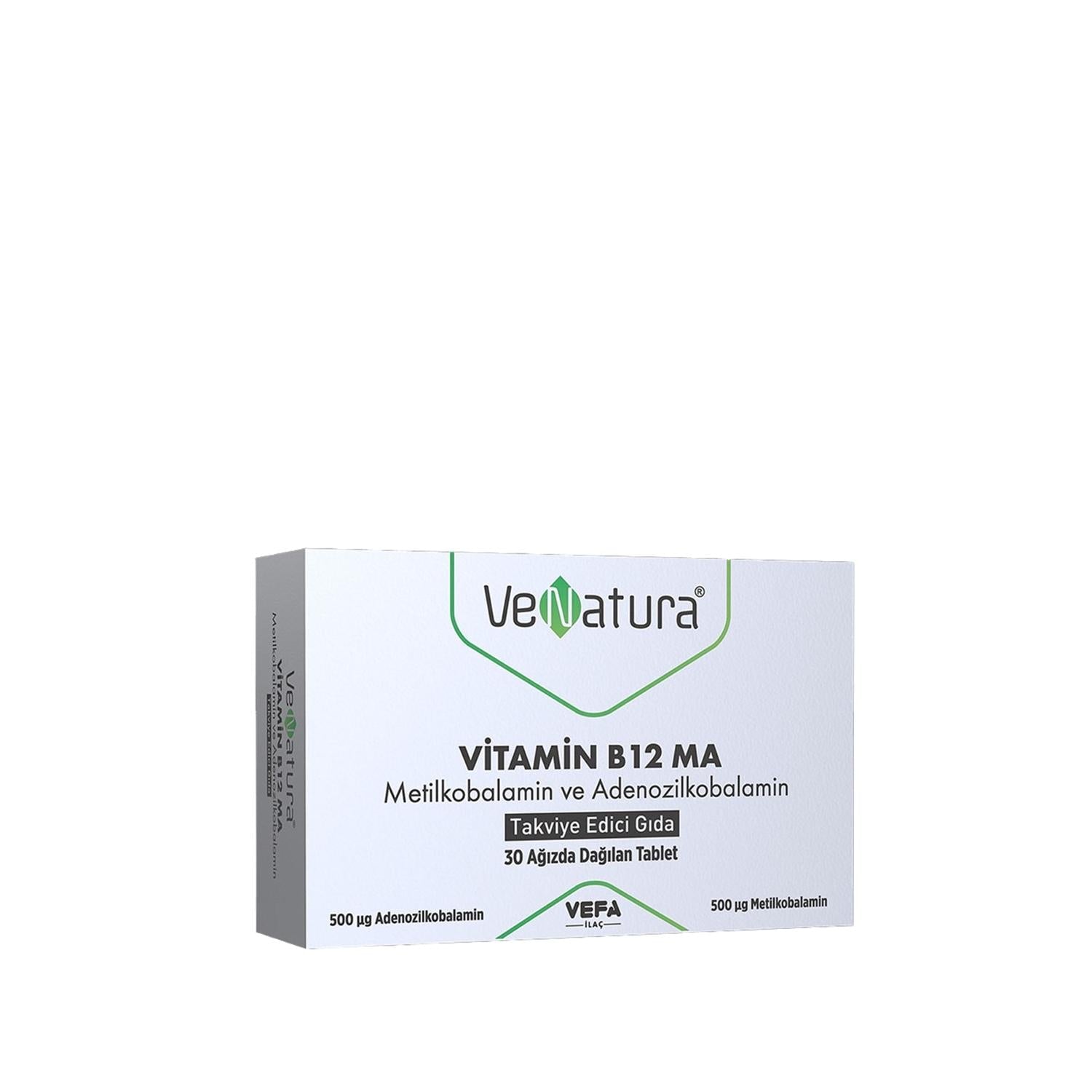 VeNatura Vitamin B12 MA 30 Tablet - Vitamin B12 Supplement for Energy & Nerve Support