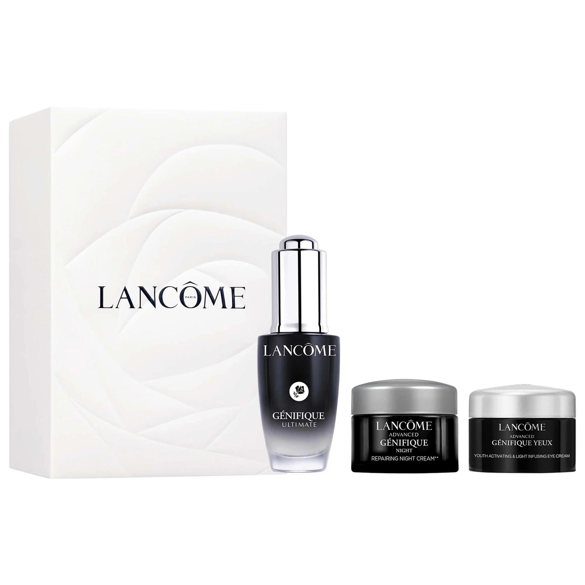 Lanc™me GŽnifique Skincare Gift Set: Anti-Aging Serum, Wrinkle Reduction Cream, Hydrating Face Serum - Visibly Reduce Fine Lines & Dryness