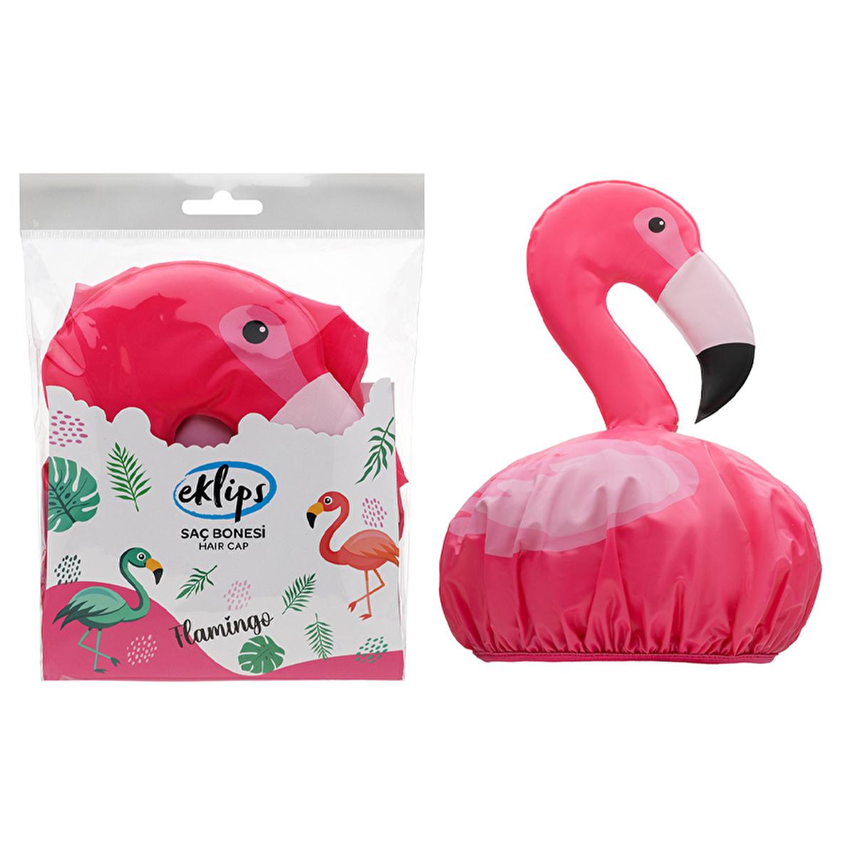 Eklips Flamingo Hair Bonnet - Waterproof Hair Accessory with Adjustable Elastic Band