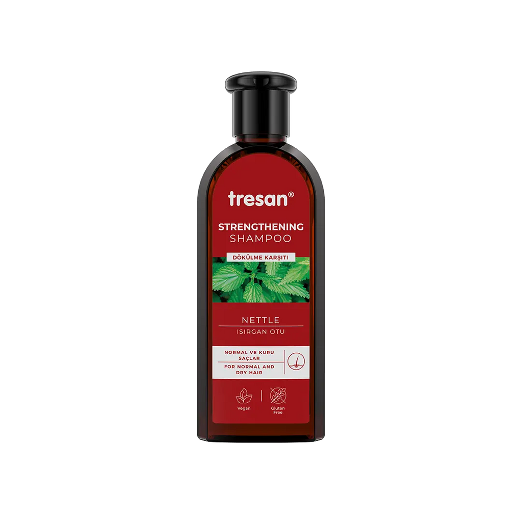 Tresan Nourishing Shampoo with Nettle Extract - 10.14 fl oz - Strengthens Hair, Natural Hair Care