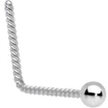 BodyCandy 2mm Ball End So Twisted L Shaped Nose Ring — main product shot