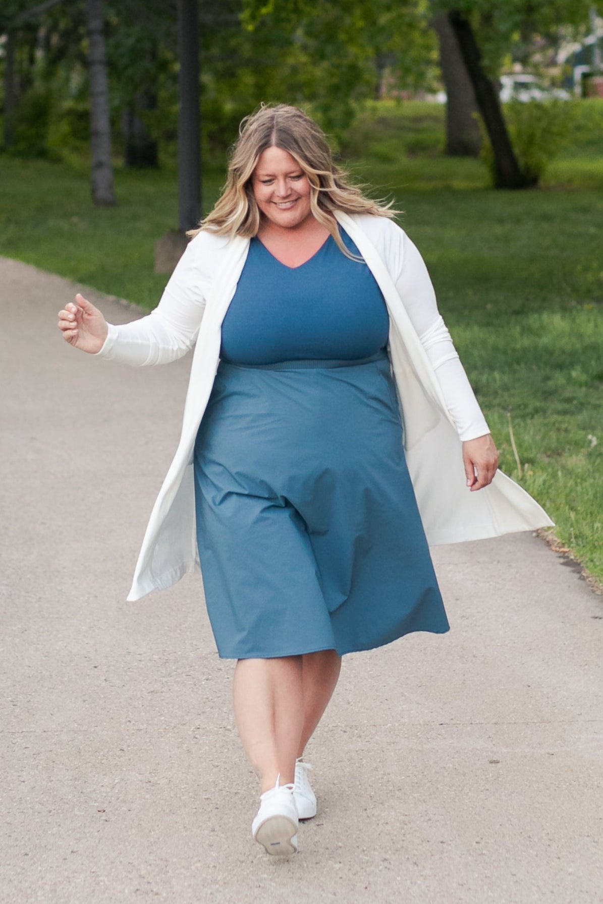 Inherit Co. Kylin Open Front Cardigan — product on model