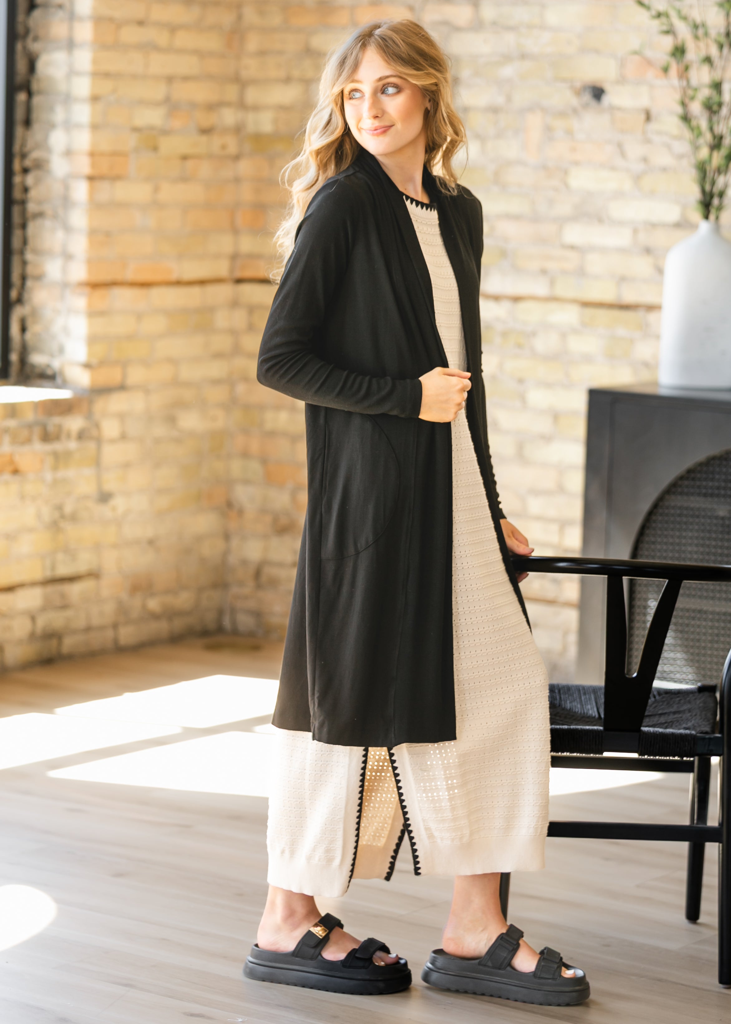 Inherit Co. Kylin Open Front Cardigan — color detail