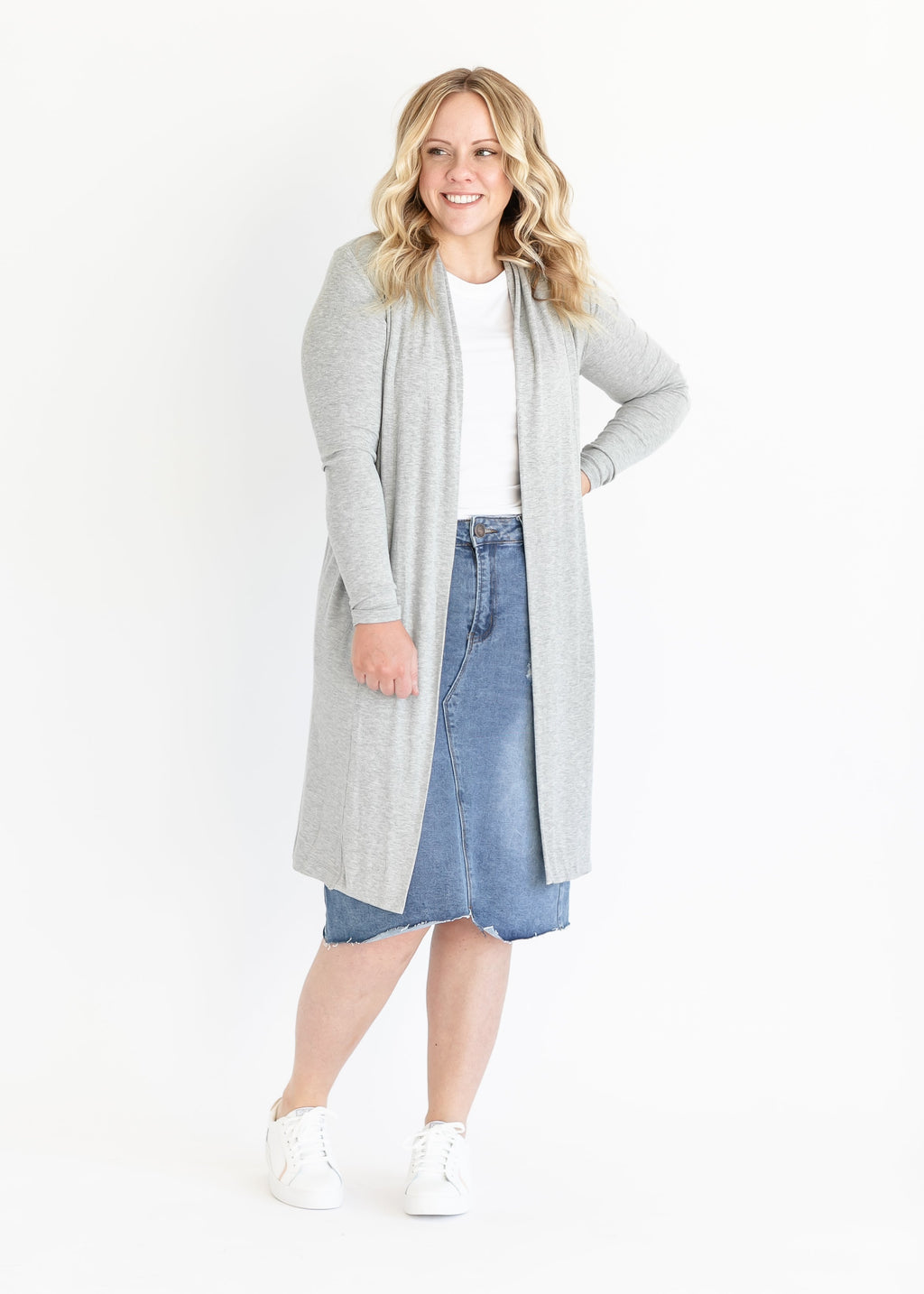 Inherit Co. Kylin Open Front Cardigan — side view