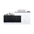Velmor L-Shaped Modern Black And White Reception Desk With Lockable Drawers (SAK50729) – SAKSBY WHOLESALE, view 10