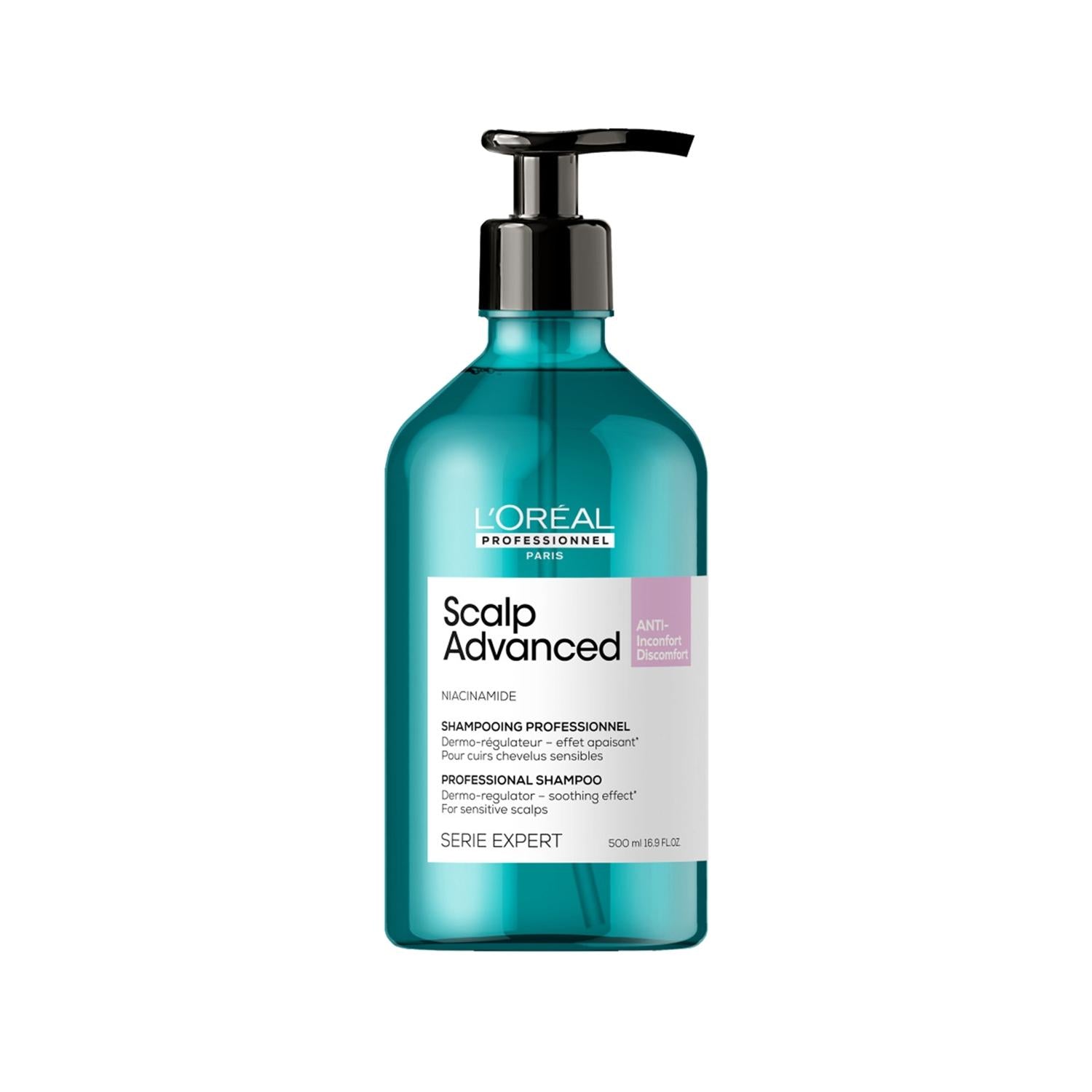 L'Oreal Professionnel Paris Serie Expert Scalp Advanced Shampoo - Gentle, Professional Quality for Sensitive Scalp - 500ml