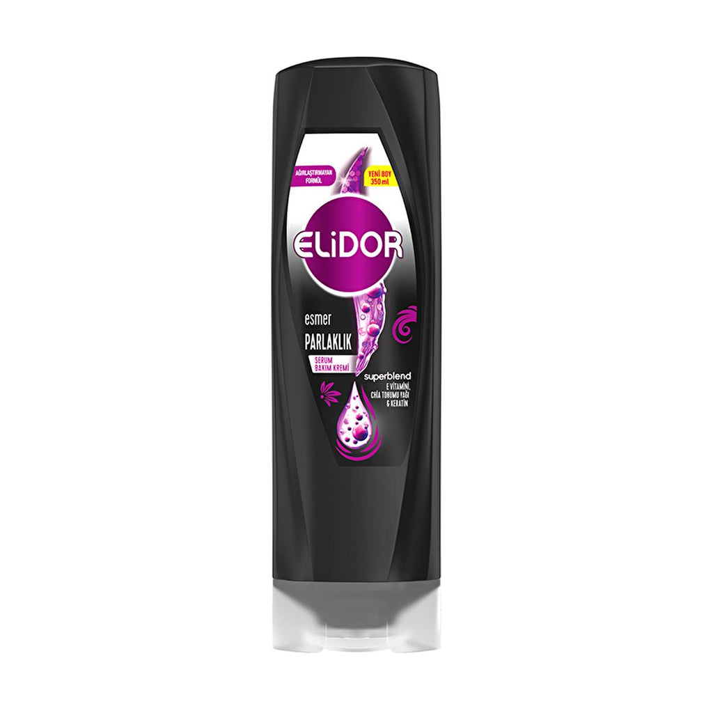 Elidor Hair Serum for Dark Hair - Nourishing Leave-in Conditioner with Chia Seed Oil, Vitamin E & Keratin for Shine Enhancement