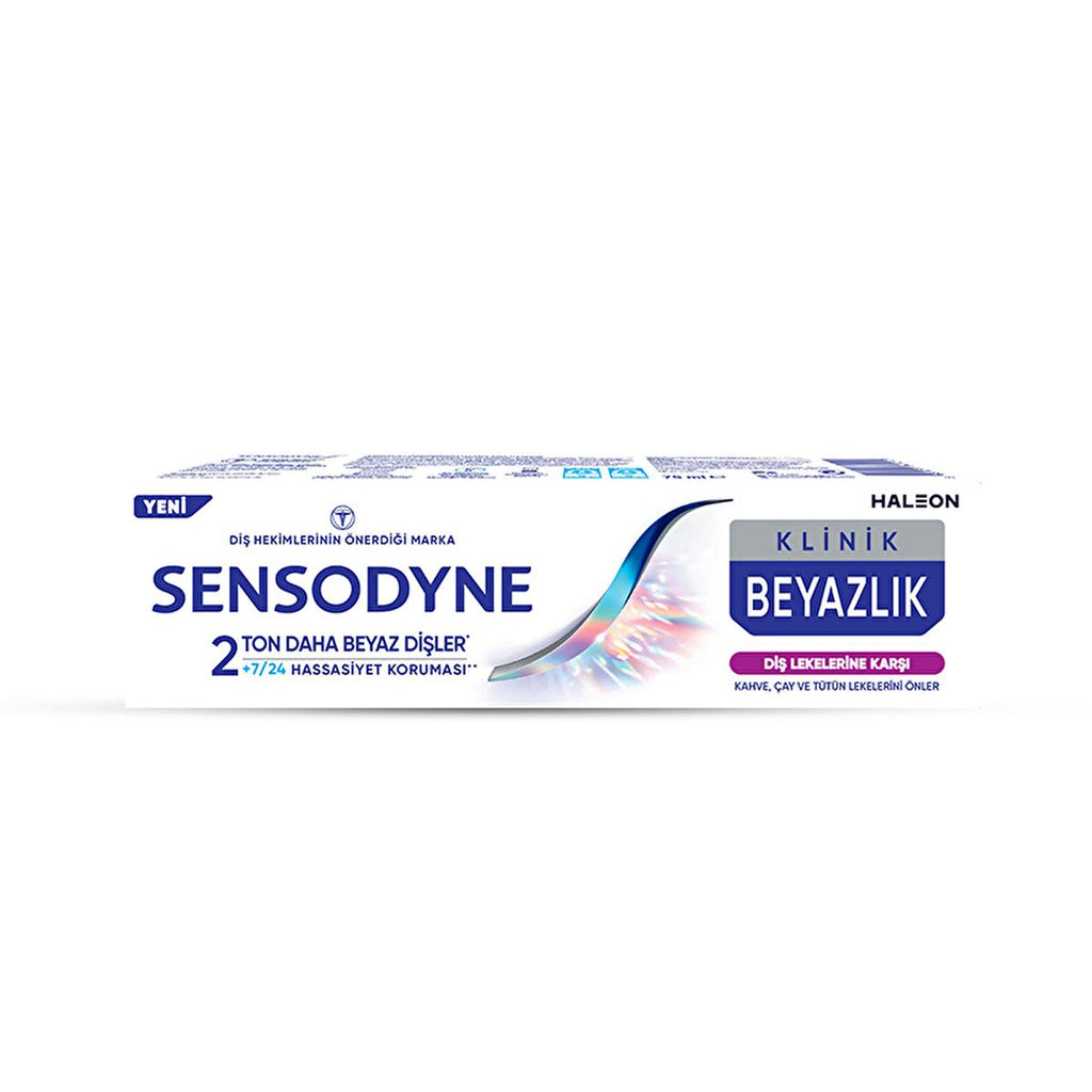 Sensodyne Clinical White Toothpaste - Whitening for Sensitive Teeth, Effective Against Stains