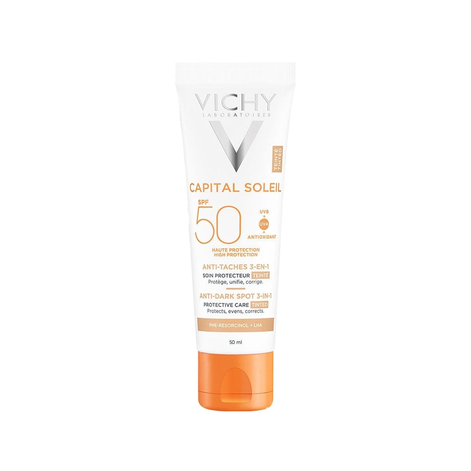 Vichy Capital Soleil Anti Dark Spots SPF 50 Sunscreen - Colored, 1.69 fl oz