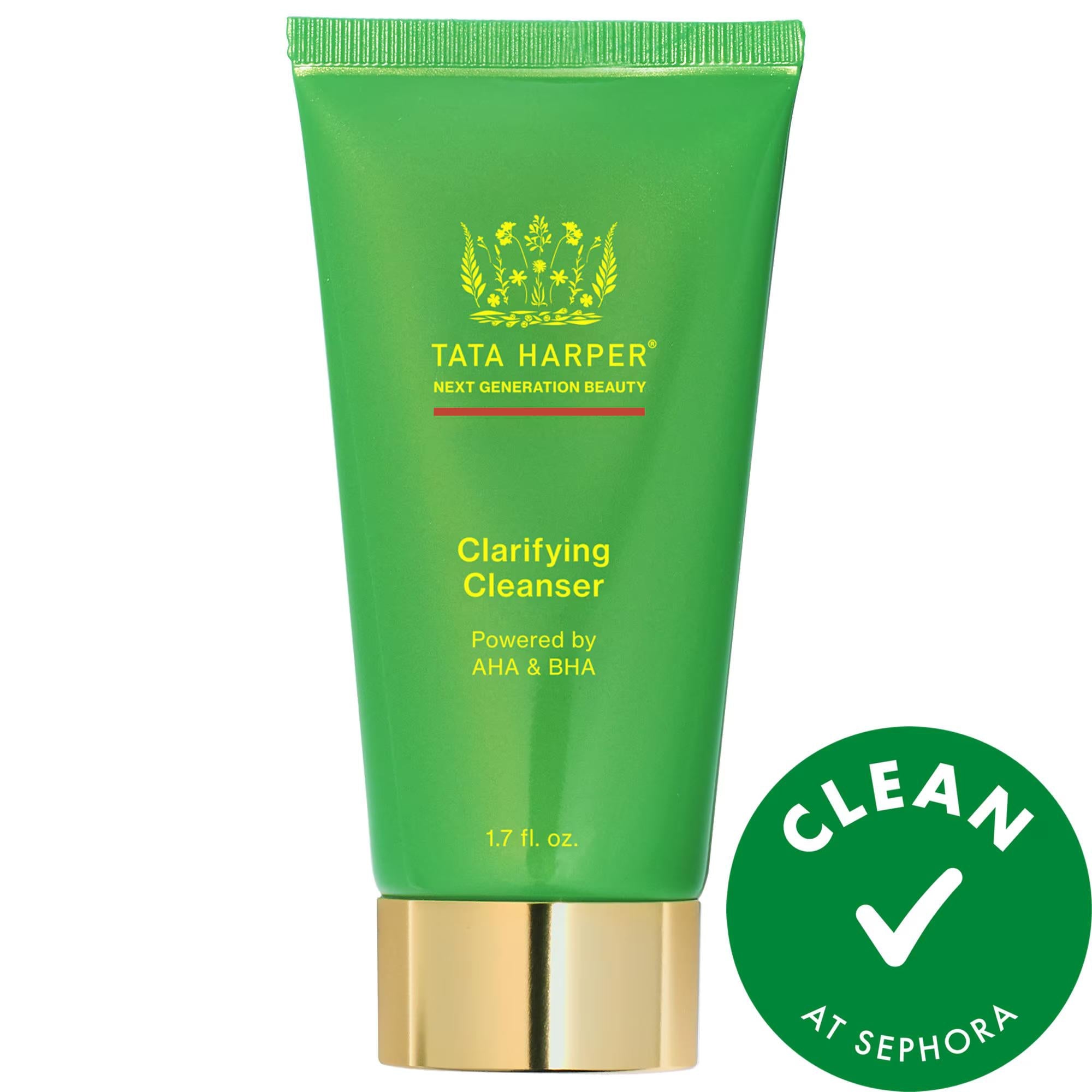 Tata Harper Clarifying Pore & Oil Control Cleanser - Natural Facial Cleanser with BHA & AHA for Acne, Redness Relief