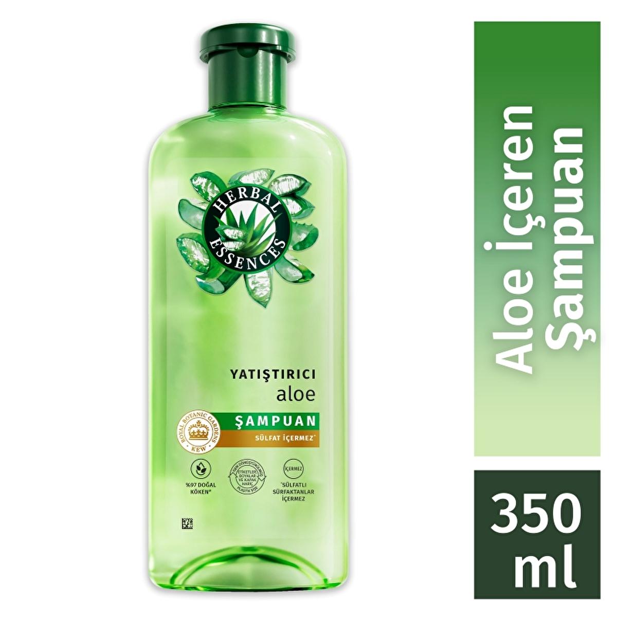 Herbal Essences Aloe Vera Shampoo - Sulfate-Free, Moisturizing, Vegan Hair Care for Dry Hair - 11.83 fl oz