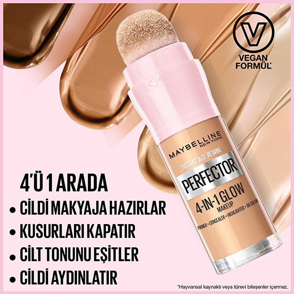 Maybelline New York Instant Perfector Glow Foundation Makeup - Lightweight, Radiant Finish, Easy Application