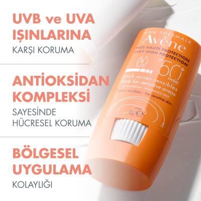 Avene Sensitive Skin SPF50 Sunscreen Stick - Protects Sensitive Areas, Moisturizing, Non-Irritating