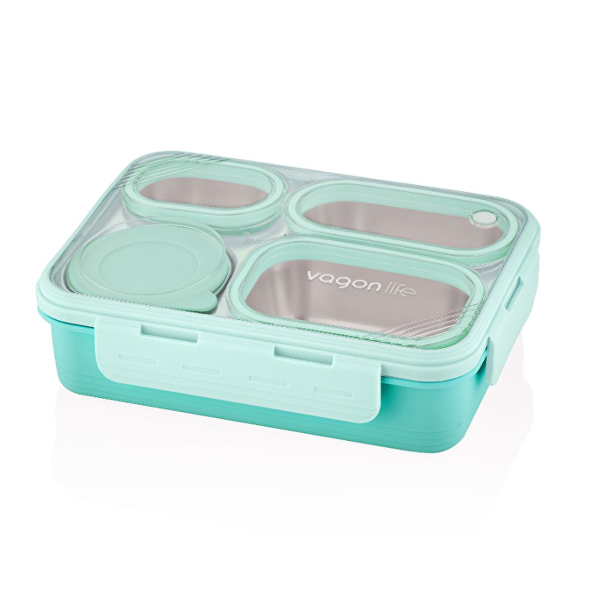 Vagon Life 800ml Stainless Steel Lunch Box - Leakproof Bento Box for Meal Prep, Dishwasher Safe Food Container