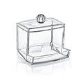Bee Home Crystal Cotton Bud Container - Elegant Bathroom Storage for Baby Essentials