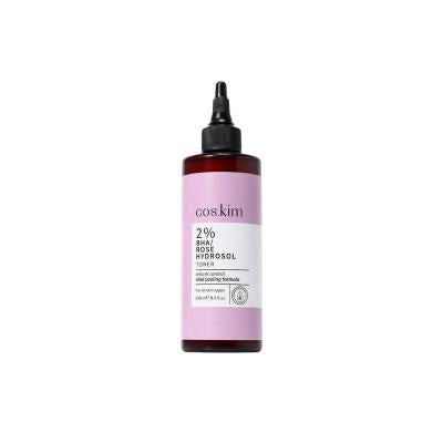 Coskim 2% BHA Rose Hydrosol Toner: Tighten Pores, Remove Blackheads & Vegan Formula for Acne-Prone Skin