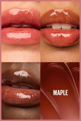 Maybelline Lifter Gloss: Honey Maple Hydrating Lip Gloss - Natural Warm Tone, Plumping Hyaluronic Acid Shine, Non-Sticky Formula