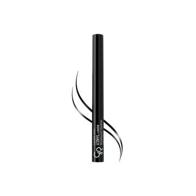 Golden Rose Vinyl Liner: Glossy Black Waterproof Eyeliner - Long Lasting, Smudge-Proof, Intense Color for a Dramatic Eye Look