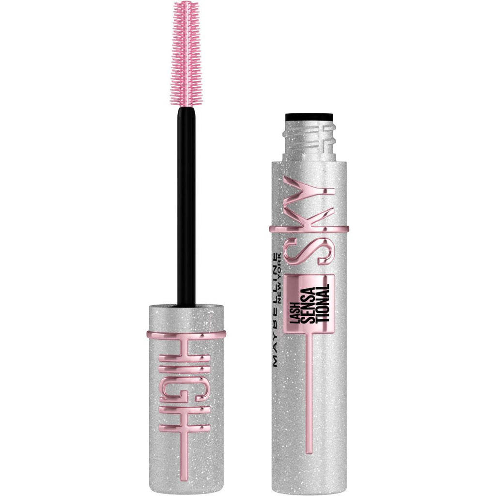Maybelline Sky High Space Diamond Mascara: Add Dazzling Diamond Shimmer, Unlimited Length & Volume - Perfect for Sensitive Eyes