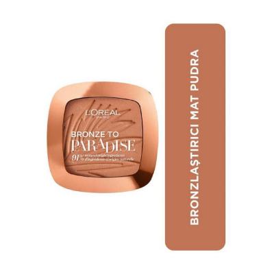 L'Oreal Paris Bronze to Paradise Matte Bronzer - 02 Baby One More Tan - Natural Sun Kissed Glow Bronzing Powder & Contour