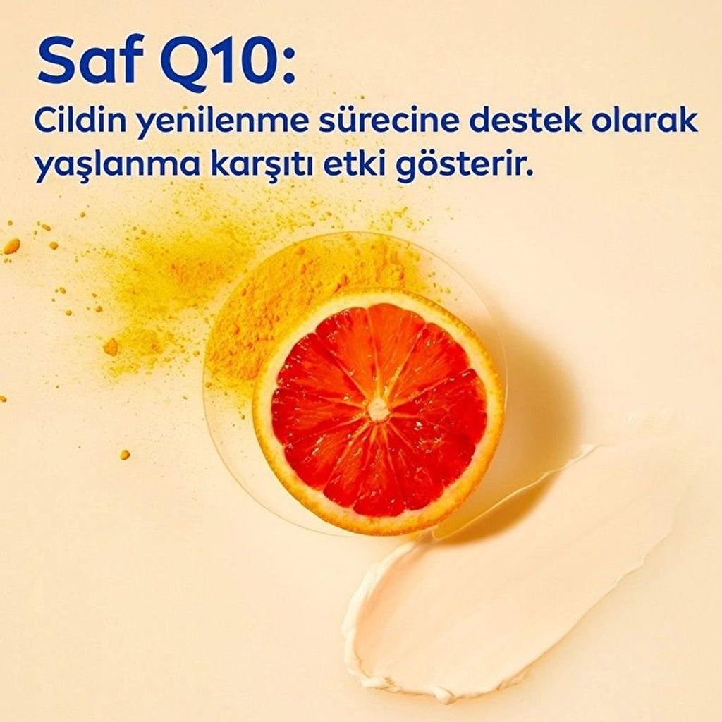 Nivea Q10 Energy Anti-Wrinkle Night Cream: Reduce Fine Lines & Revitalize Tired Skin with Vitamin C, 1.69 fl oz
