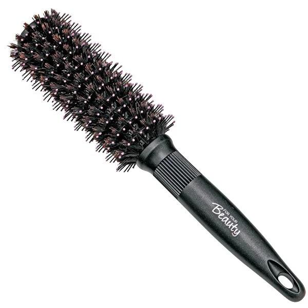 For Your Beauty Professional Round Hair Brush with Turmalin - Adds Shine, Antistatic, Ergonomic Handle