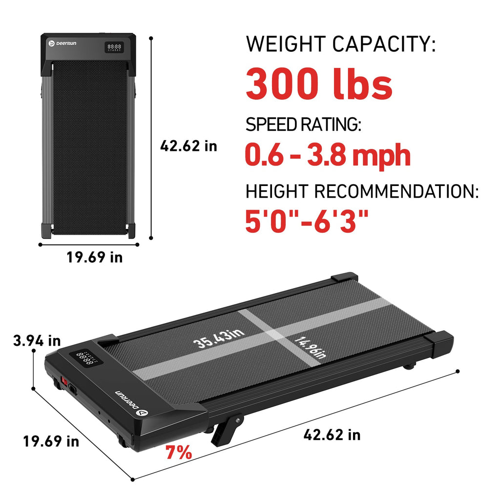 DeerRun Q2 Urban Smart Walking Pad with Incline Treadmill Remote Control – DeerRun®, view 2
