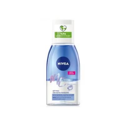 Nivea Double Effect Eye Makeup Remover: Gentle, Waterproof Mascara Remover with Biotin - All Skin Types