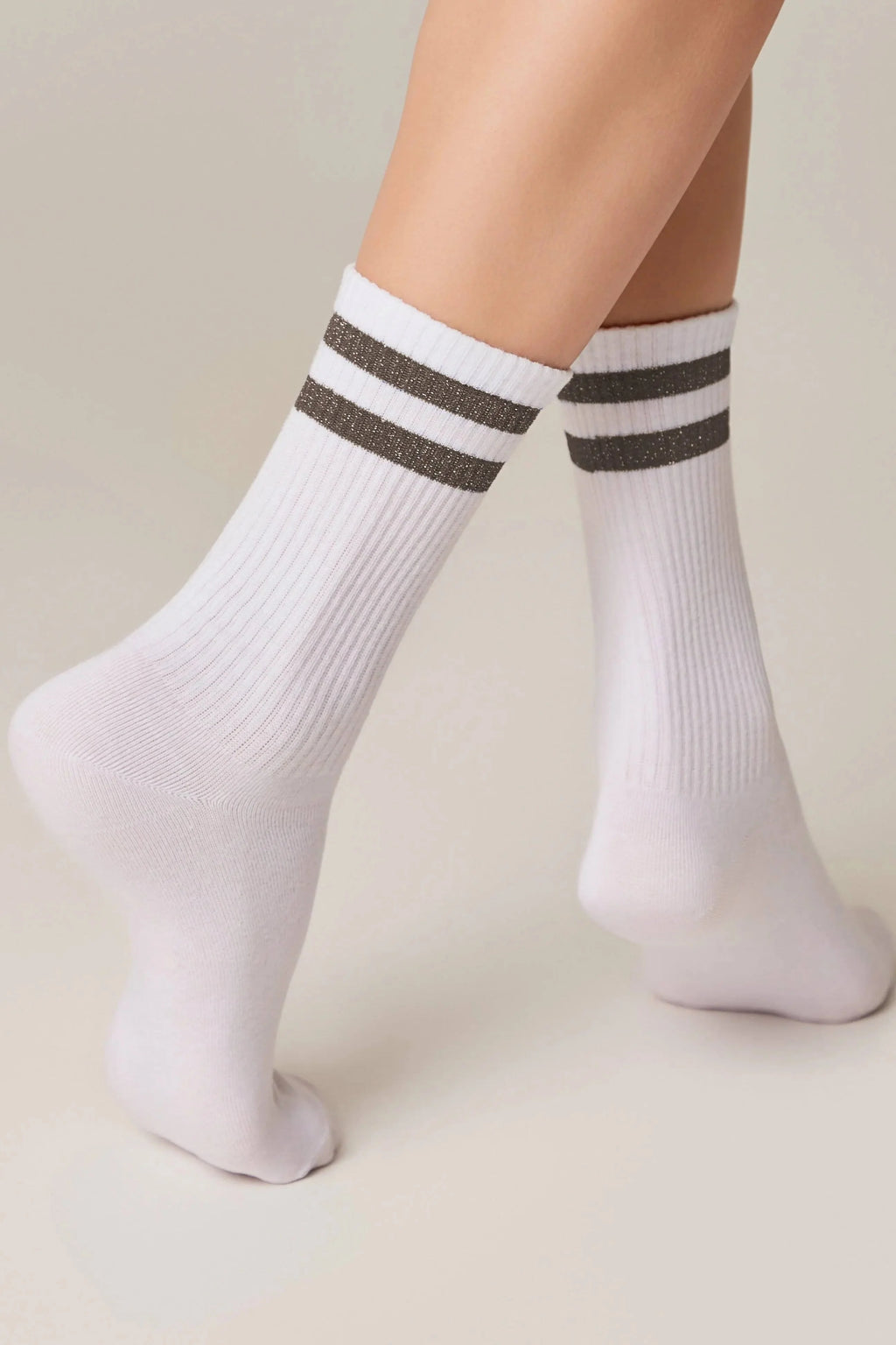 TheRanok.com Conte Cotton Long Socks Active 157 - Lurex Stripes — alternative angle
