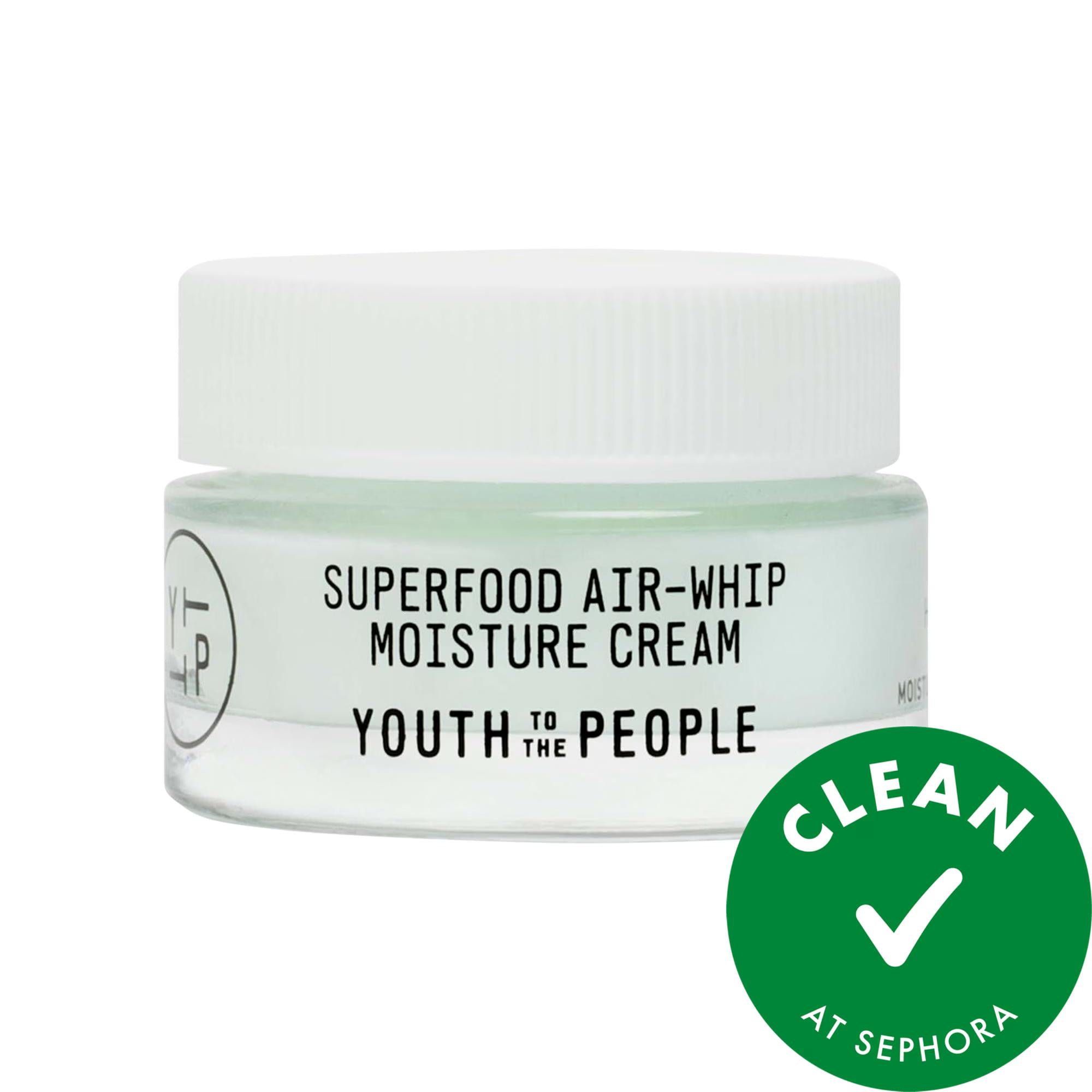 Mini Superfood Air-Whip - Lightweight Hyaluronic Acid Face Moisturizer for Normal, Oily & Combination Skin | Vegan, Cruelty-Free, 48hr Hydration