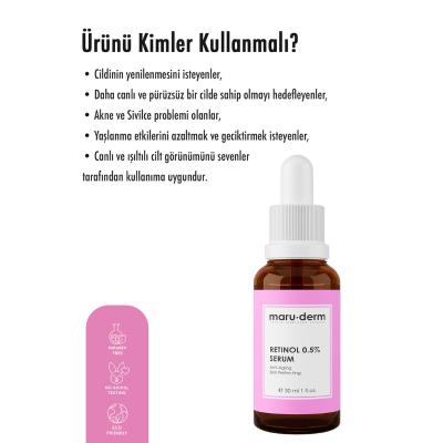 Maruderm Retinol 0.5% Anti-Aging Face Serum - Rejuvenates Skin, Reduces Fine Lines & Wrinkles - 30ml