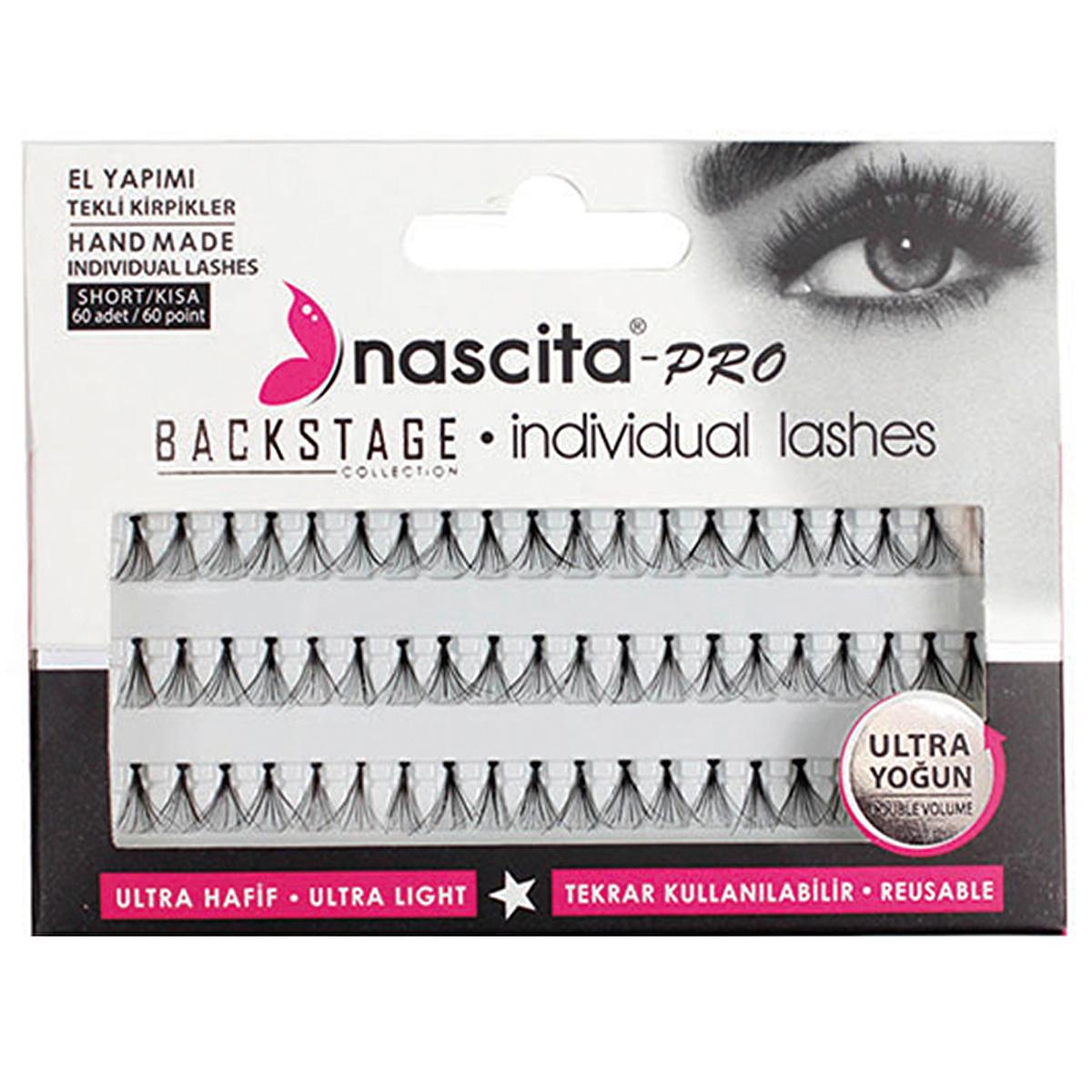 Nascita Backstage Short Individual False Eyelashes: Handmade, Ultra Lightweight, Dense, Natural Lash Look - 60 Pieces
