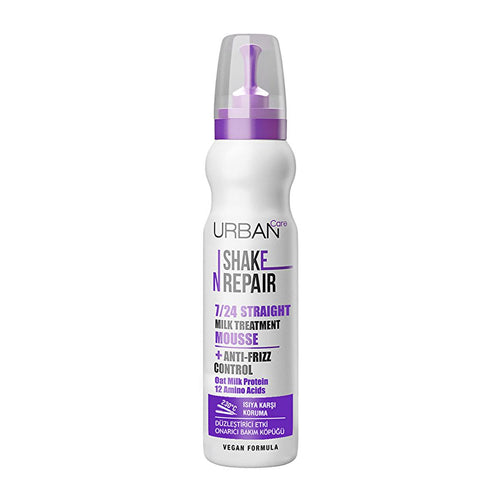 Urban Care Shake N Repair Hair Smoothing Foam - Vegan, Heat Protectant, Dermatologically Tested