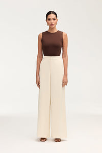 Labina Jersey Two Piece Tie Front Top - Brown Clothing Veiled 