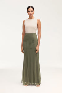Labina Jersey Two Piece Tie Front Top - Stone Clothing Veiled 