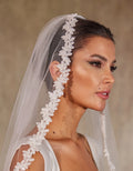 Flower Lace Bridal Veil- D216 – Bridal Port
