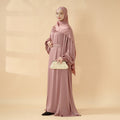 Mariam's Collection Lantern Sleeve Abaya, 4-Piece Set Large Pleated Sleeves Abaya (MOA084) — detail shot 6