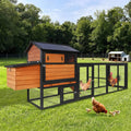 Large 114-Inch Outdoor Wooden Chicken Coop With Run And Nesting Box (SAK83516) – SAKSBY WHOLESALE