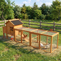 Large 122-Inch Chicken Coop With Run, Nest Box & Removable Tray For 4-6 Hens (SAK19542) – SAKSBY WHOLESALE, view 8