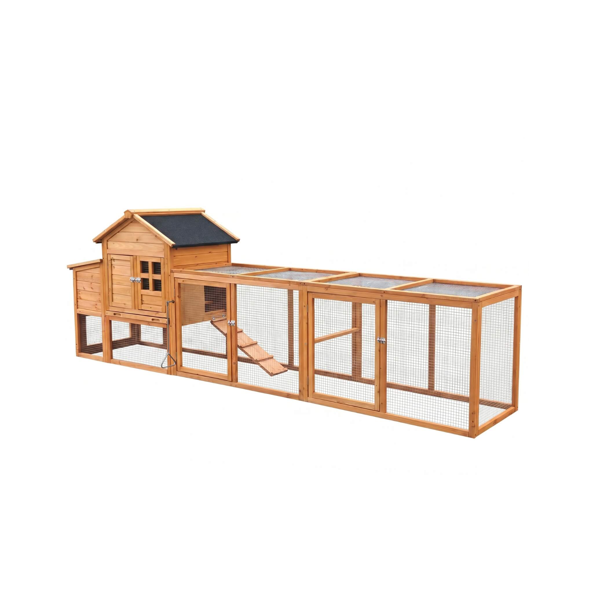 Large 122-Inch Chicken Coop With Run, Nest Box & Removable Tray For 4-6 Hens (SAK19542) – SAKSBY WHOLESALE, view 11