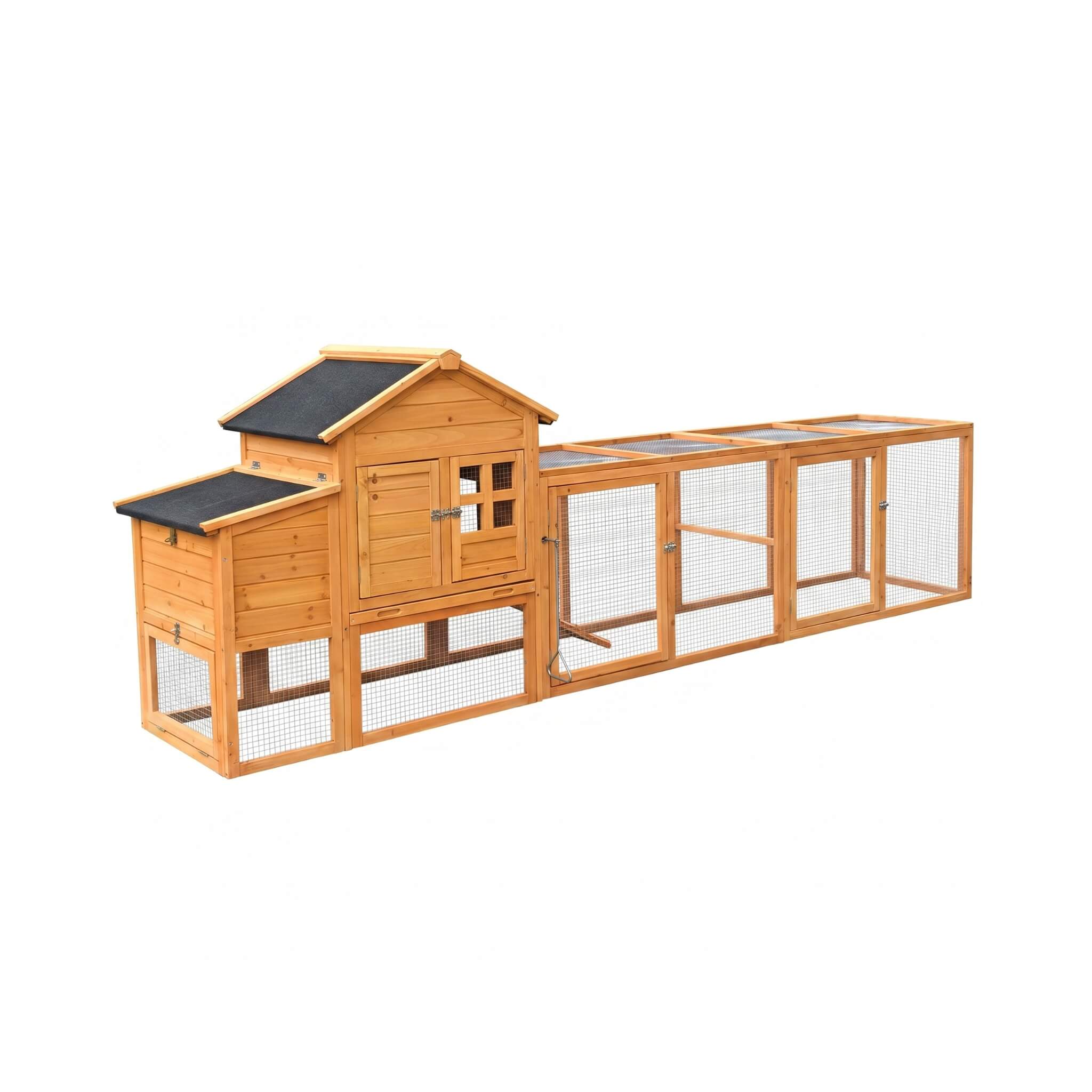 Large 122-Inch Chicken Coop With Run, Nest Box & Removable Tray For 4-6 Hens (SAK19542) – SAKSBY WHOLESALE, view 12