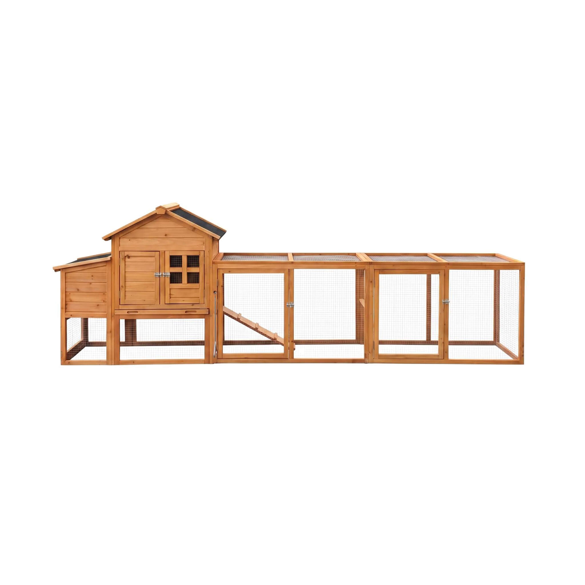Large 122-Inch Chicken Coop With Run, Nest Box & Removable Tray For 4-6 Hens (SAK19542) – SAKSBY WHOLESALE