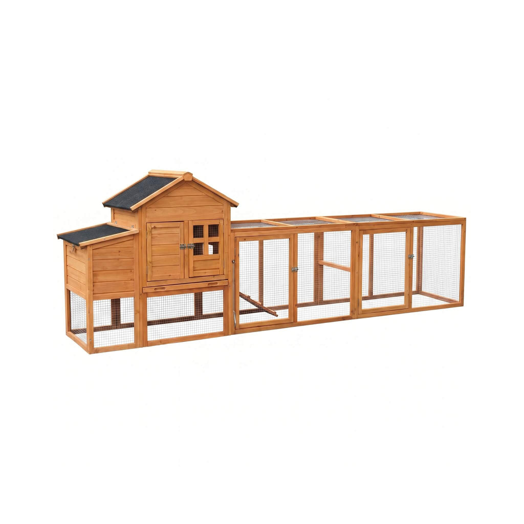 Large 122-Inch Chicken Coop With Run, Nest Box & Removable Tray For 4-6 Hens (SAK19542) – SAKSBY WHOLESALE, view 10