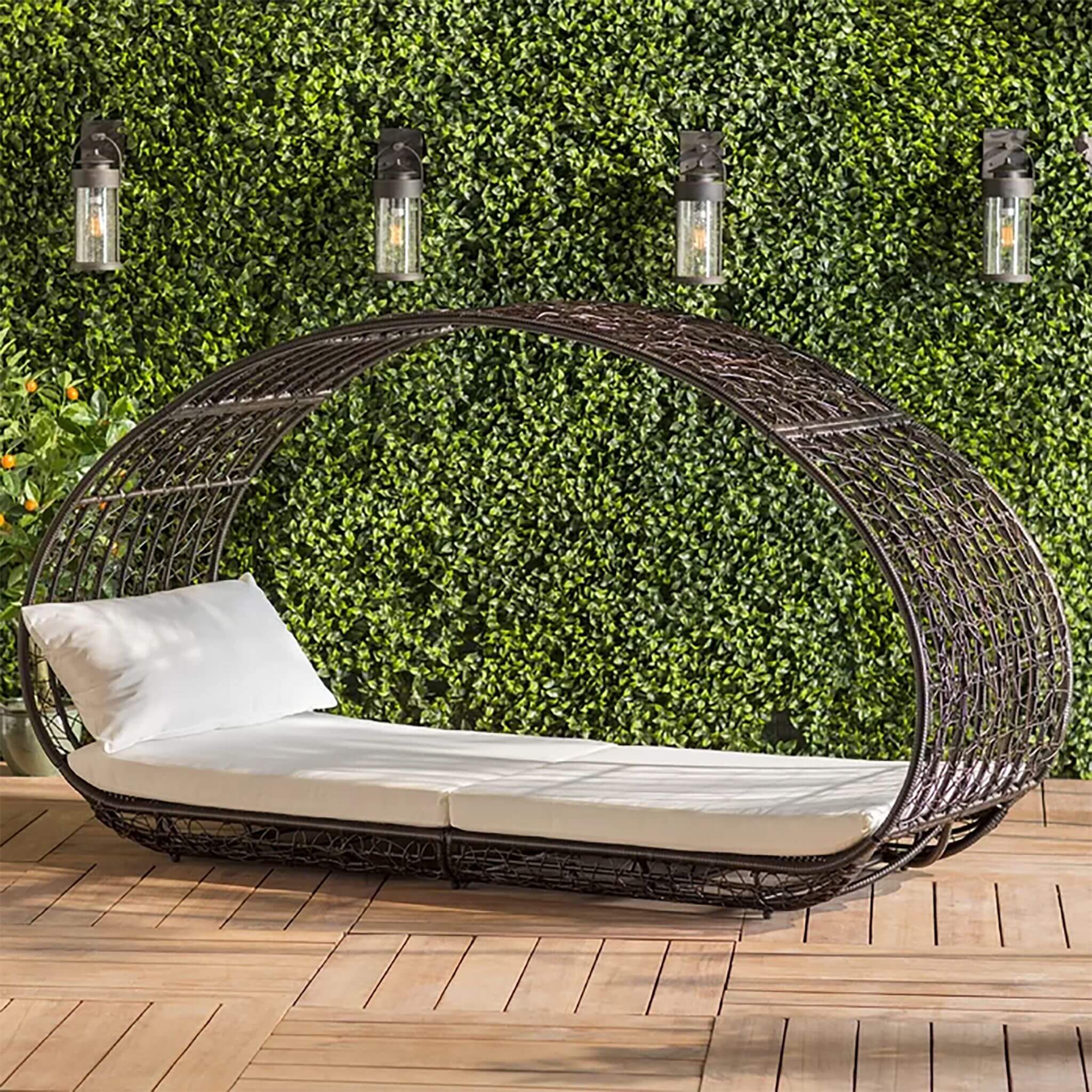 Alora Large 2-Person Abigal Outdoor Wicker Daybed With Aluminum Frame And Cushions (SAK23942) – SAKSBY WHOLESALE, view 10