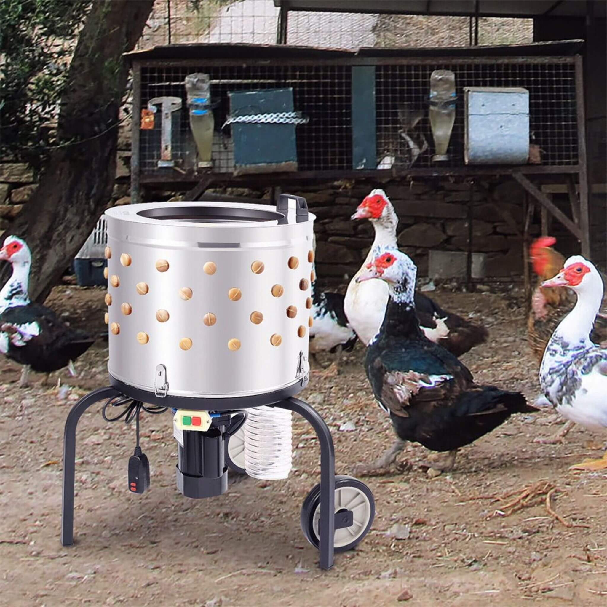 Large 20-Inch Heavy-Duty Chicken Defeathering Plucker Machine (SAK35879) – SAKSBY WHOLESALE, view 11