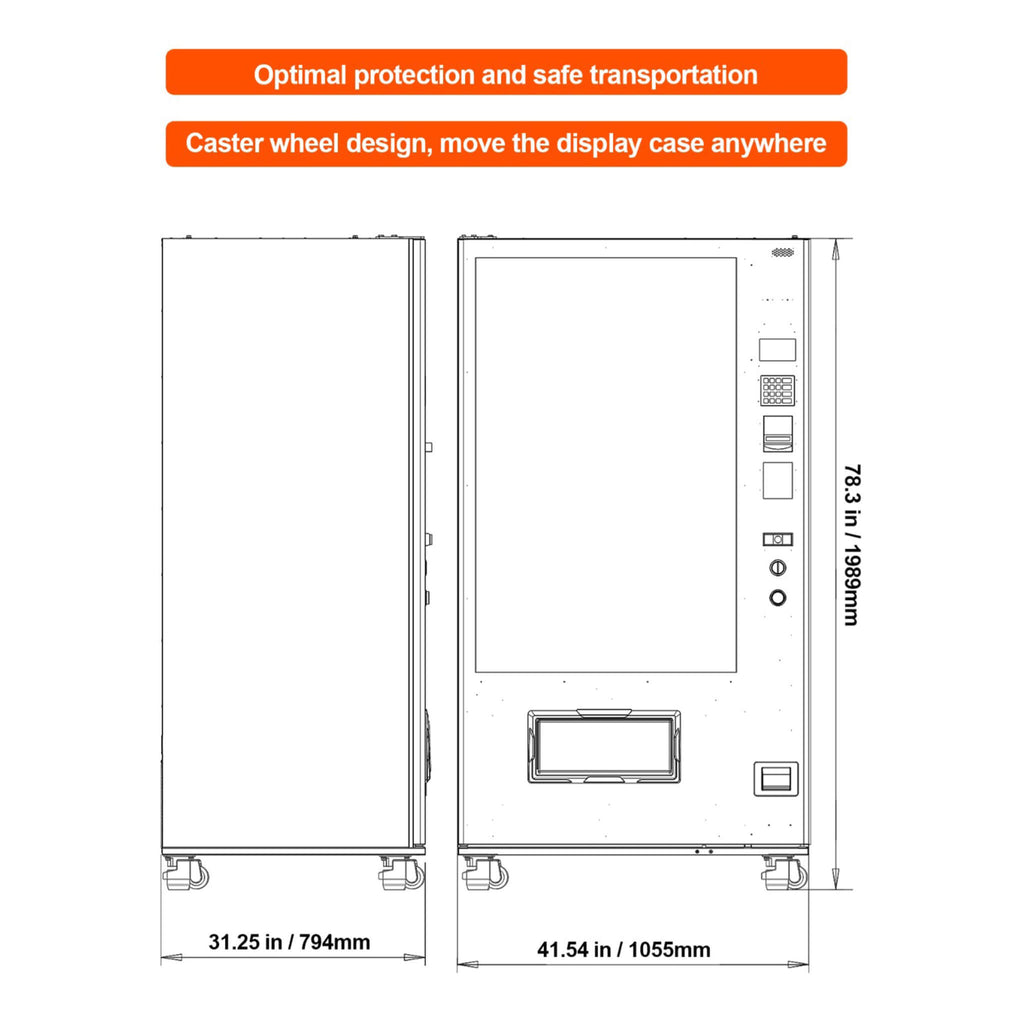 Large 60-Slot Commercial Snack And Drink Refrigerated Combo Vending Machine (SAK58735) – SAKSBY WHOLESALE, view 6